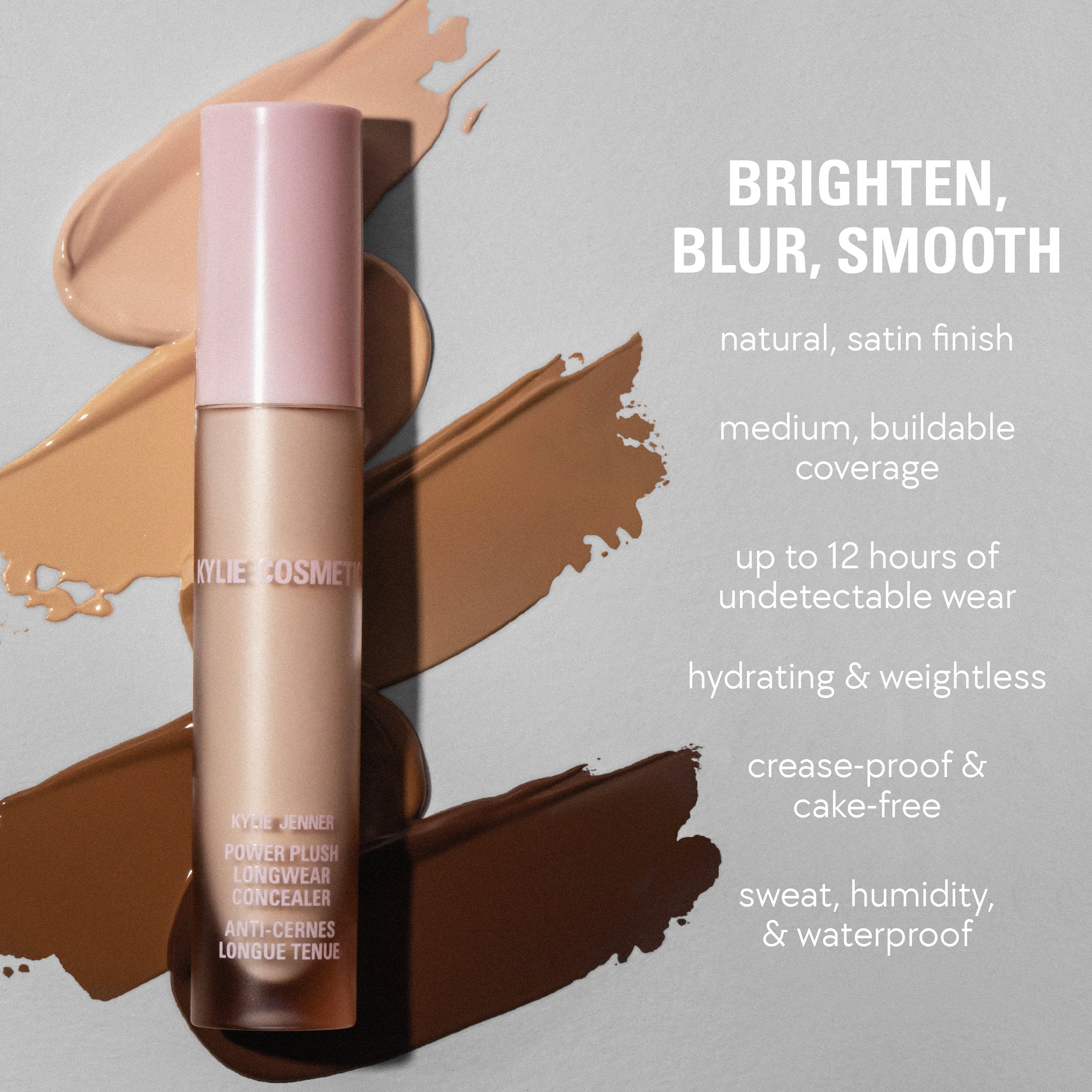 Kylie Power Plush Concealer & Brush Duo korrektor vegansk