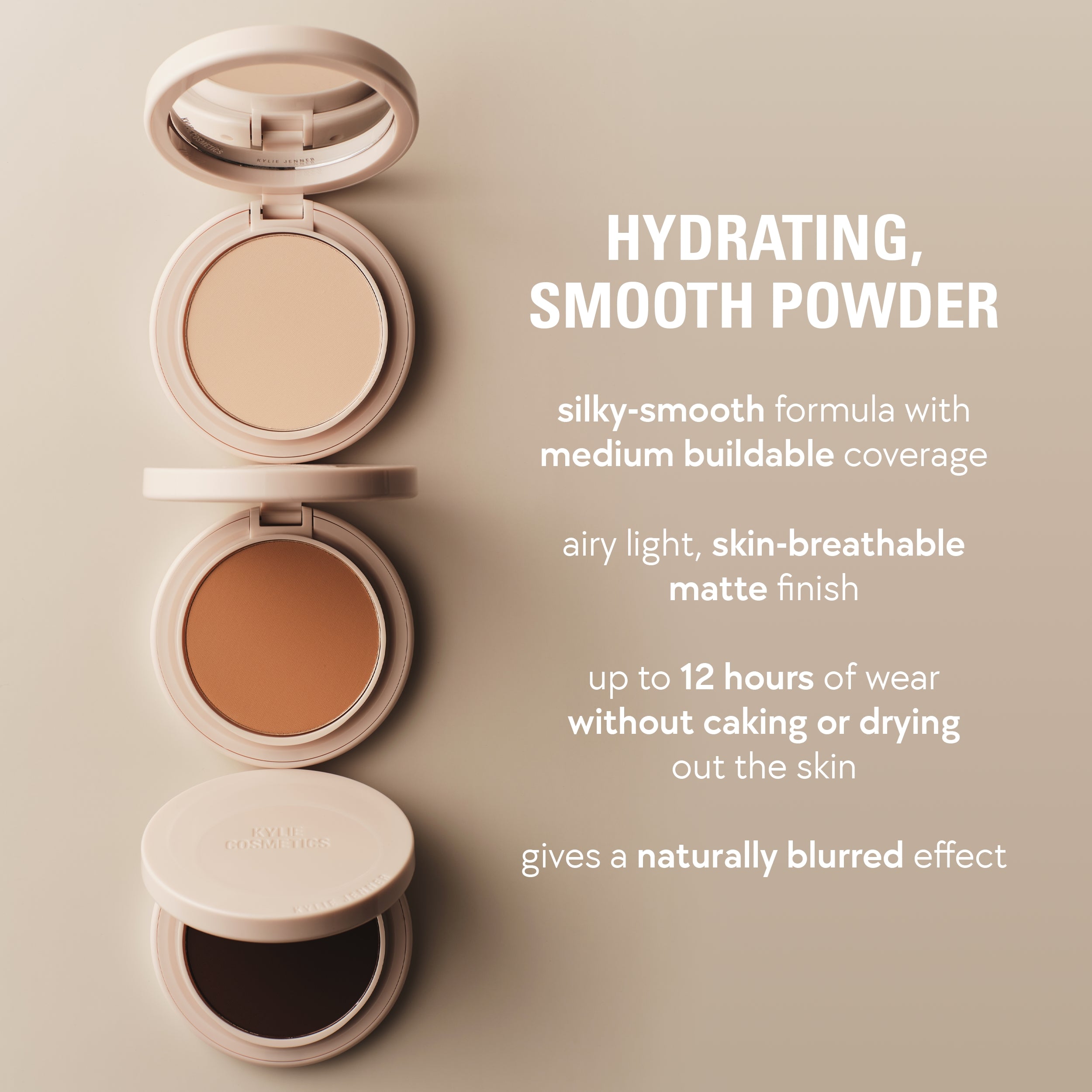 Kylie Natural Blur Powder Foundation Skin Tint Duo matt