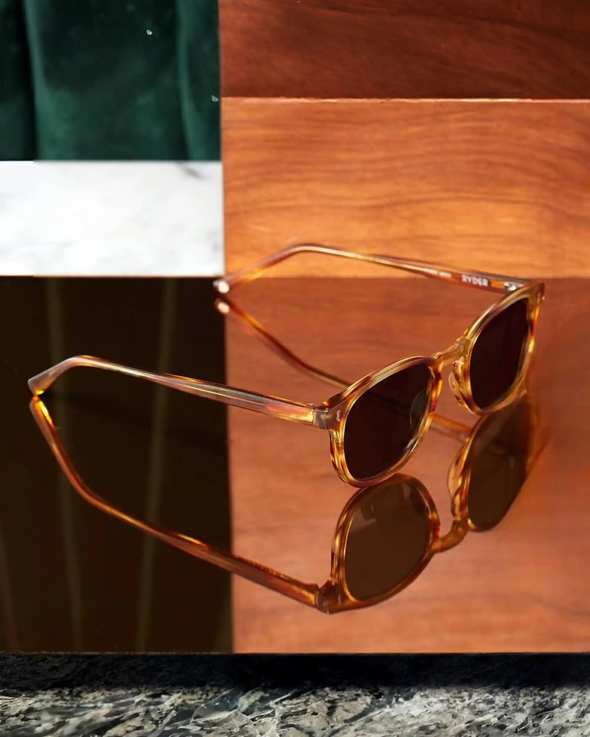 Eight and Bob Ryder solbriller oak brun mineralglass
