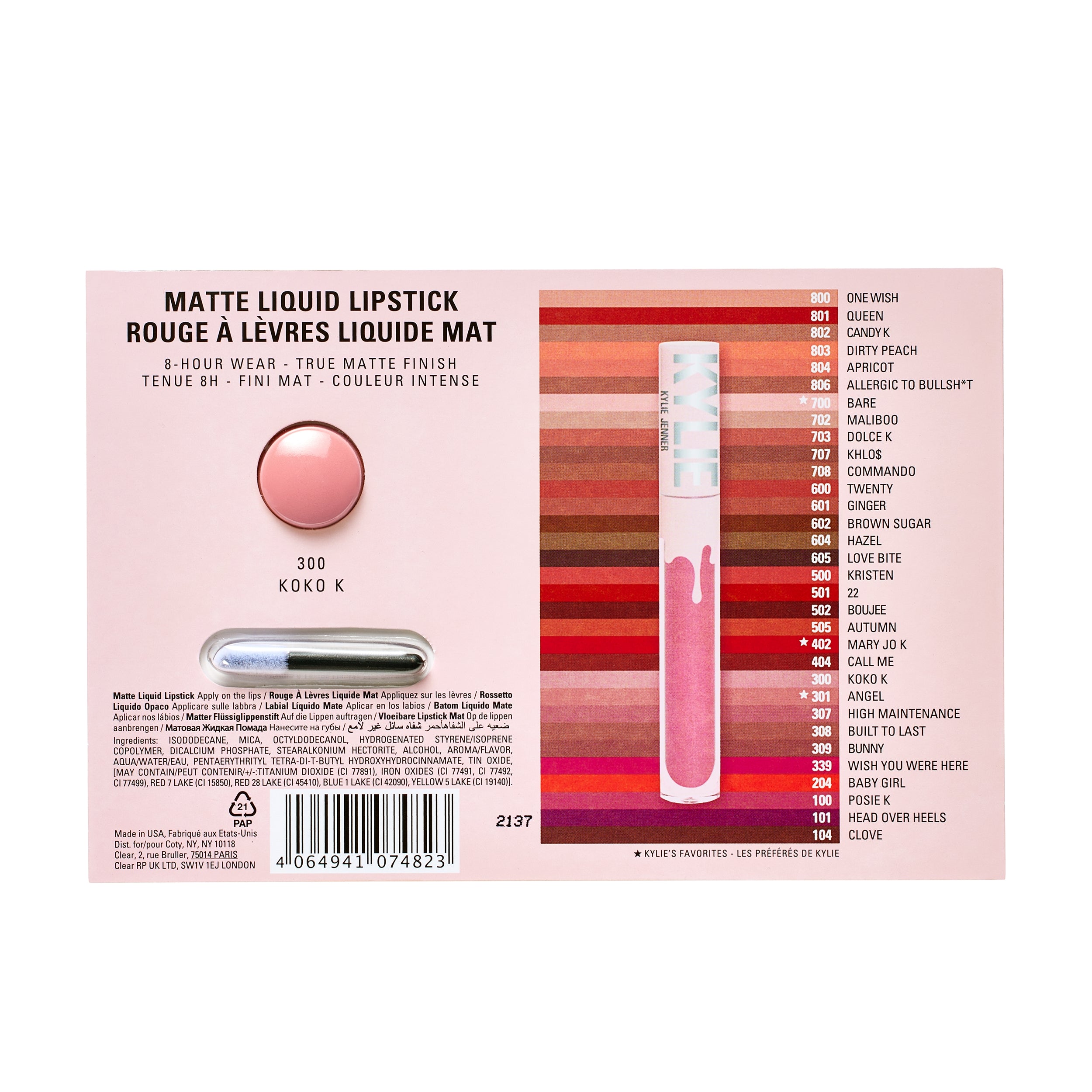 Kylie Koko K Matte Liquid Lipstick prøve leppestift